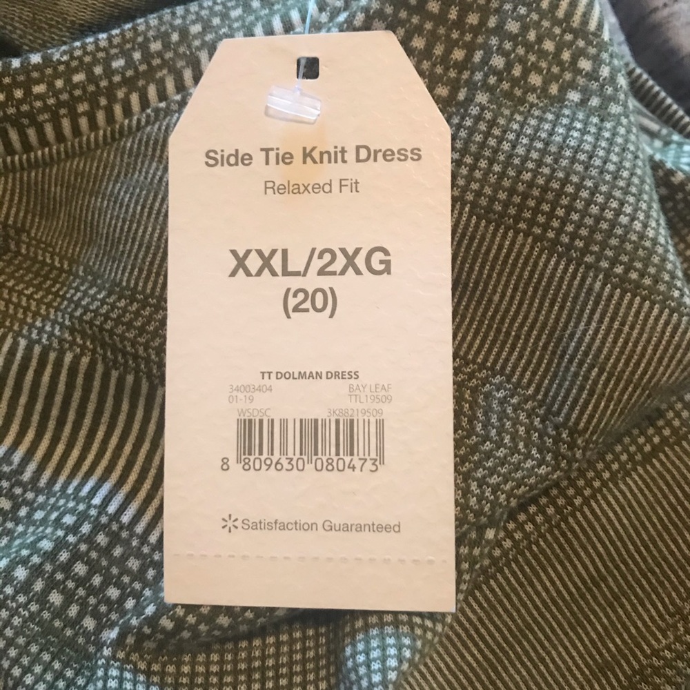 Time and Tru Side Tie Knit T-shirt Dress XXL - Picture 6 of 6